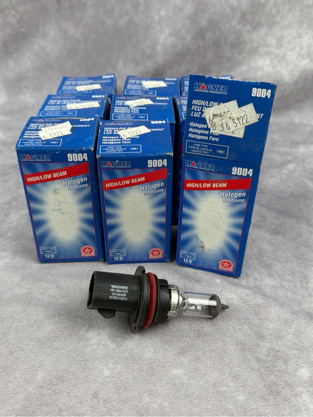Lot Of 9 Wagner Halogen Headlight Lamp Bulb Lights 9004 Headlamp High/Low Beam
